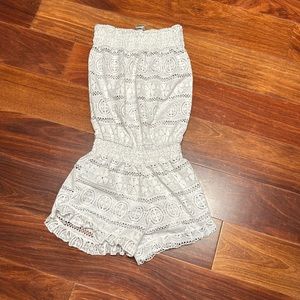 Girls trendy one piece romper beach cover up